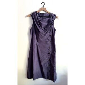LA MADE Purple Button-Down Dress
